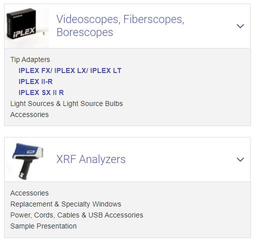 手持式XRF分析仪的配件和用于视频内窥镜的光学适配器