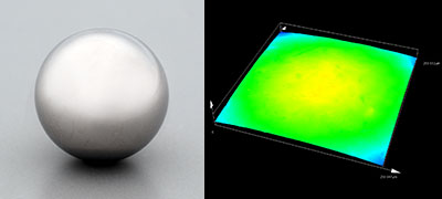 使用奥林巴斯OLS5000激光共焦显微镜测量滚珠轴承的表面粗糙度