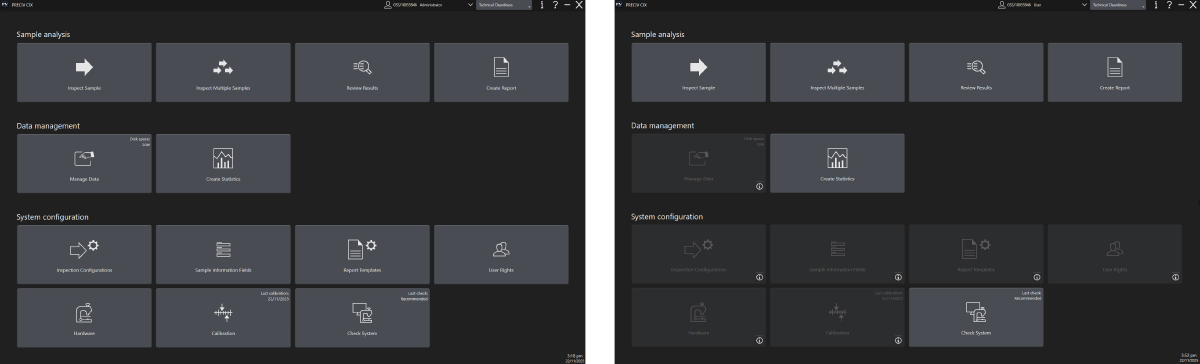 用户权限管理工具,用于管理清洁度分析工作流程