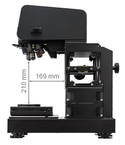 Compatible with samples up to 210 mm tall
