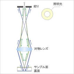 裏面反射光カットの原理