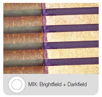 高级：MIX是由一圈LED组成的 明场和定向暗场的组合； 可以调整LED 以选择照明方向