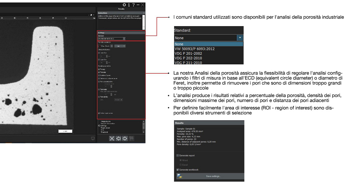 Soluzione Analisi della porosità