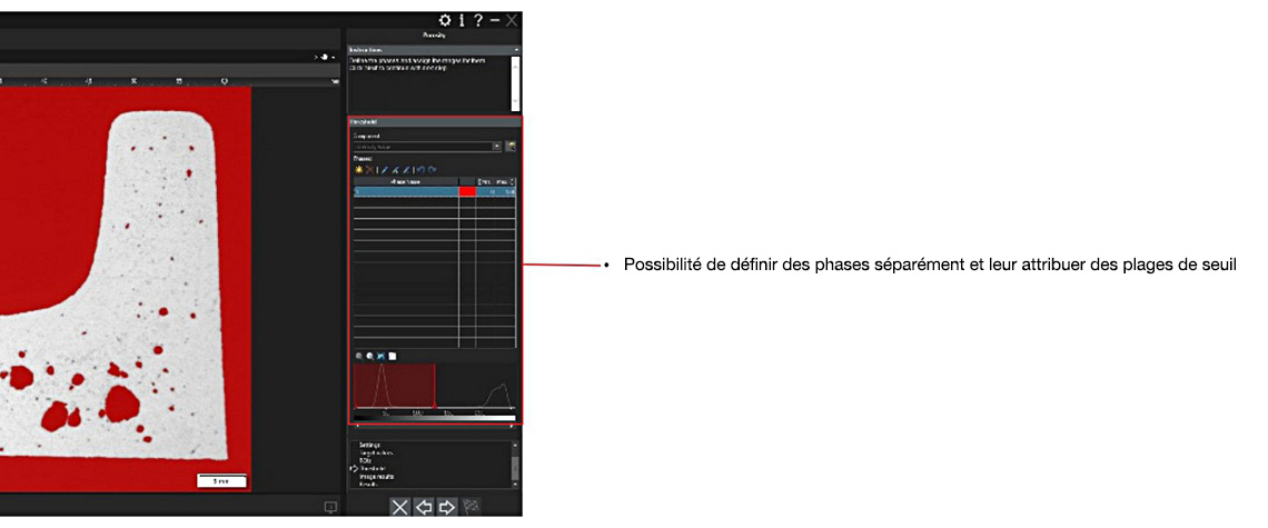 Fonctions dédiées à l’analyse de porosité