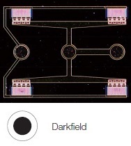 Structure on semiconductor wafer - Darkfield