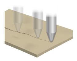 レーザーによるスキャニングイメージ図