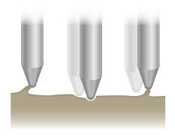 レーザーによるスキャニングイメージ図