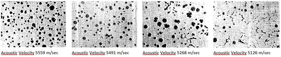 Confirming the nodularity in ductile iron casting by measuring ultrasonic sound velocity via an automated system