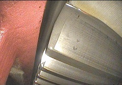 使用奥林巴斯IPLEX G Lite视频内窥镜对齿轮箱的齿轮齿面进行内窥镜检测