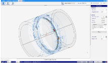 WeldSight高级分析软件中显示的管道内焊缝的3D视图