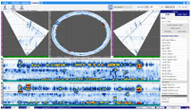 在用于分析OmniScan X3相控阵探伤仪所采集数据的WeldSight高级分析软件中，管道的缺陷在极坐标图中清晰可见。