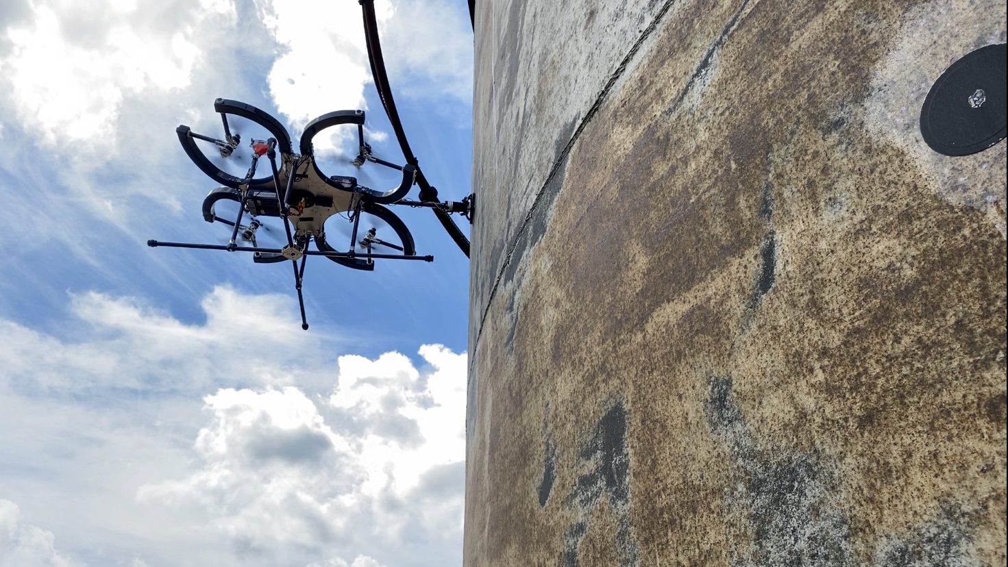 Drone inspection using ultrasonic testing