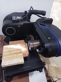 DSX1000 digital microscope used for goniometer measurement of contact angle on wood surface