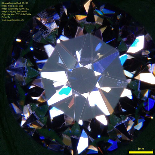 Diamond under the microscope
