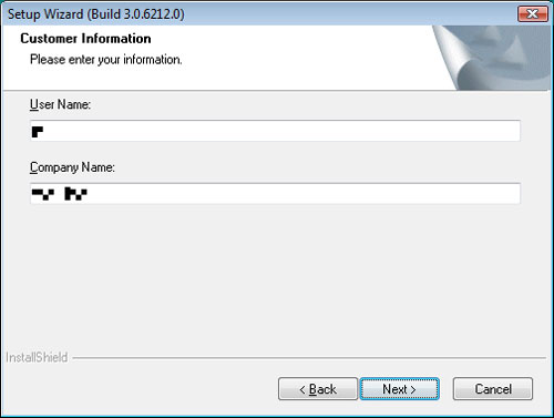 DP2-BSW install set customer information