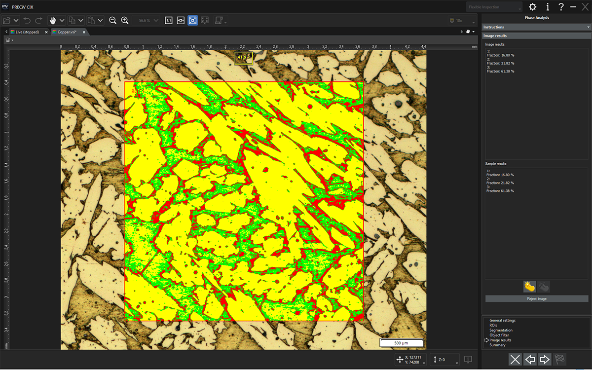 RECiV CIX 软件采用的材料分析解决方案示例