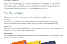 Vanta™ Handheld XRF Analyzer Specifications