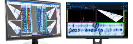 Comparación de dos softwares de inspección NDT: WeldSight, dedicado a análisis avanzados a partir de inspecciones de soldaduras, y OmniPC dedicado a análisis de datos básicos a partir de ensayos por ultrasonido multielemento.