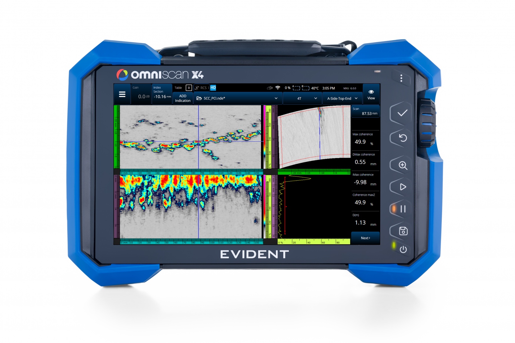 Corrosion inspection using a flaw detector