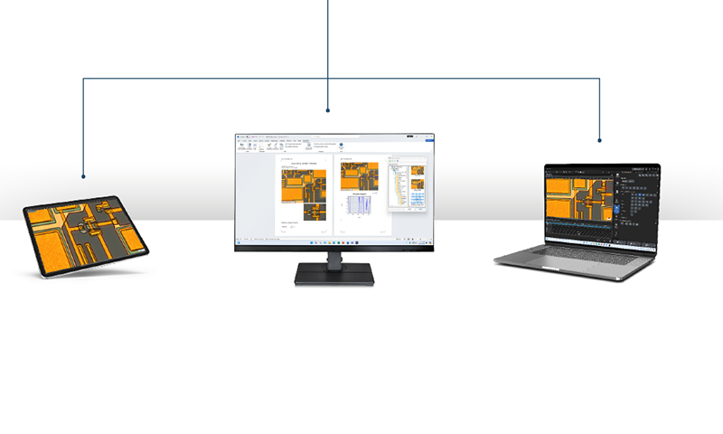 The DSX2000 digital microscope with a monitor.