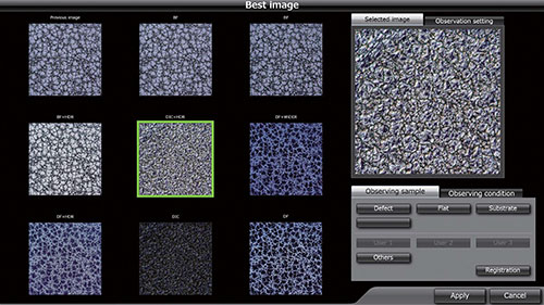 クリアで高解像な観察画像