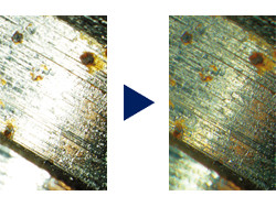 HDR下清晰显示露的黑暗和明亮部分（样品：燃料喷射器灯泡）