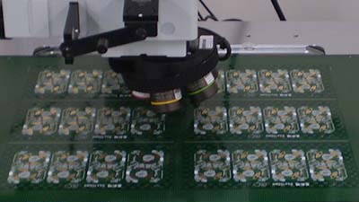 使用STM7显微镜测量过孔（直径）