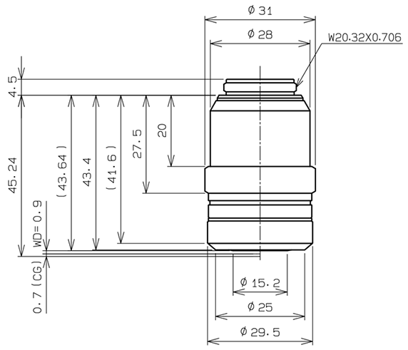 Dimensiones de LCPLFLN100xLCD Dimensiones de LCPLFLN100xLCD