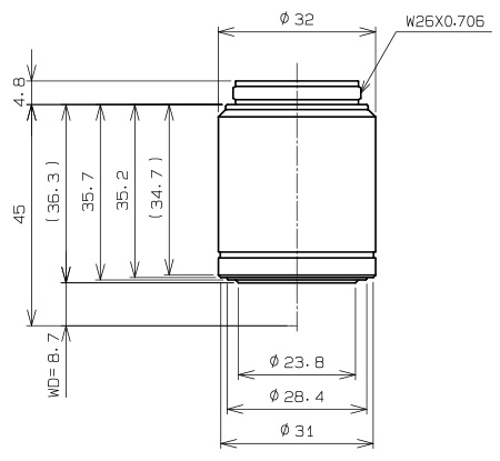 MPLFLN2.5xBD Dimensiones MPLFLN2.5xBD Dimensiones
