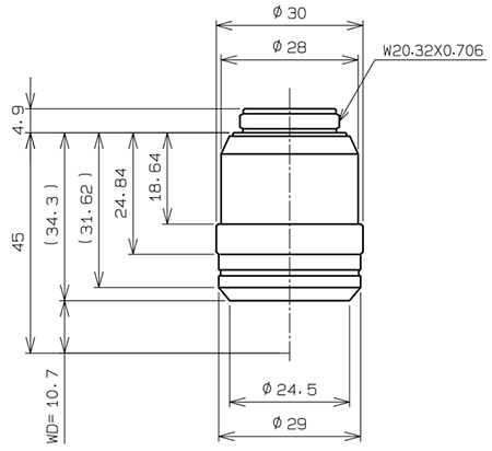 MPLFLN2.5x Dimensions MPLFLN2.5x Dimensions
