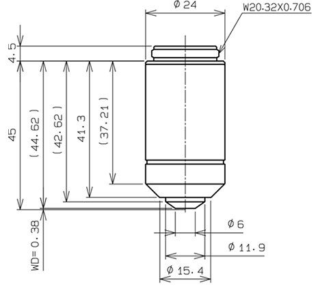 Dimensões da MPLN50x