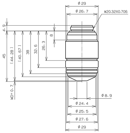 MPLAPON100XO Dimensions