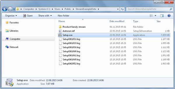 double click on the file