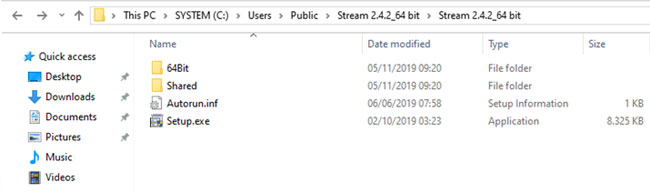 The file is uncompressed and the folder is open. Double click on the filesetup.exe in the folder