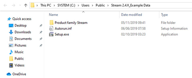 The file is uncompressed and the folder is open. Double click on the file