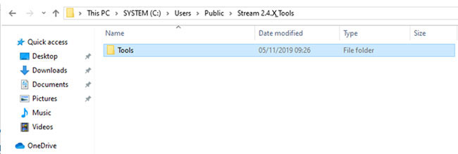 The file is uncompressed and the folder is open: