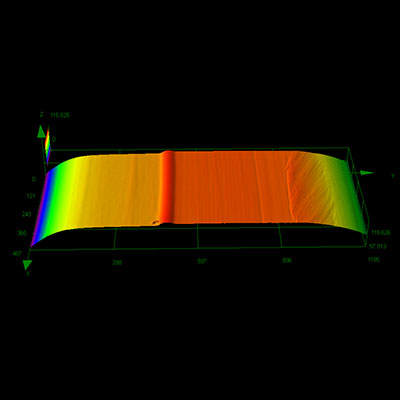 3D image created using the image stitching function