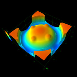 Gray scale mask 凸 ob100× 3D
