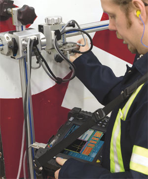 图7:用于复合材料检测的奥林巴斯的OmniScan PA和GLIDER