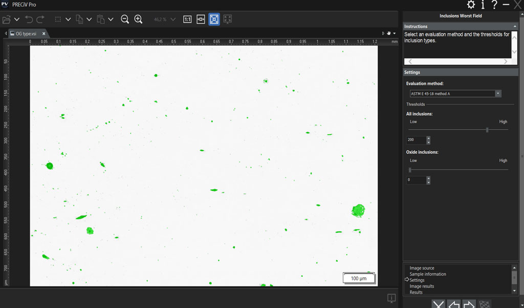 使用ASTM E 45-18方法A测定钢中的夹杂物含量