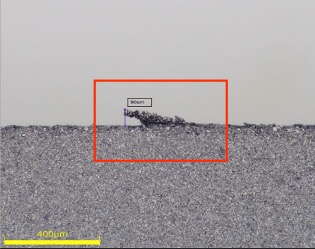 Inspection of an electrode plate burr