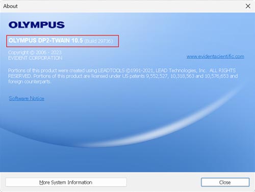 The currently installed version is shown.