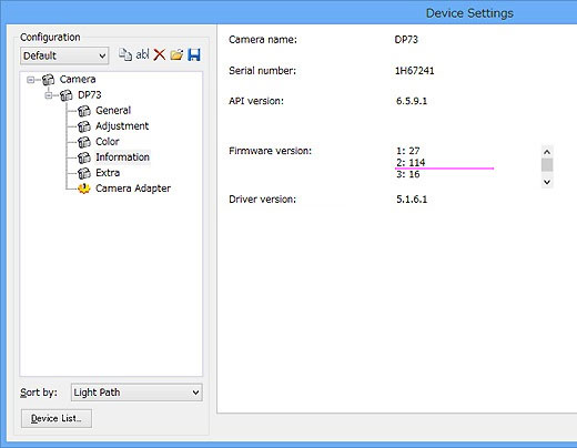firmware version