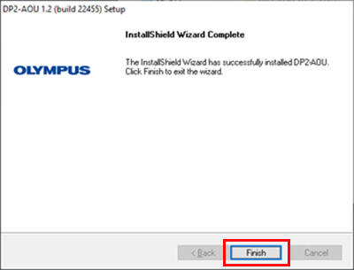 When the installation is complete, the following dialog will be displayed, so click the Finish button to close the dialog