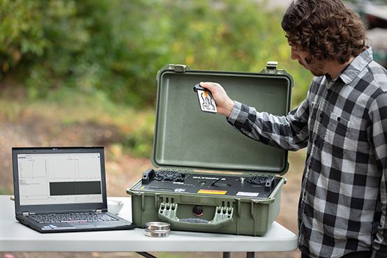 Muestra siendo preparada para el TERRA II