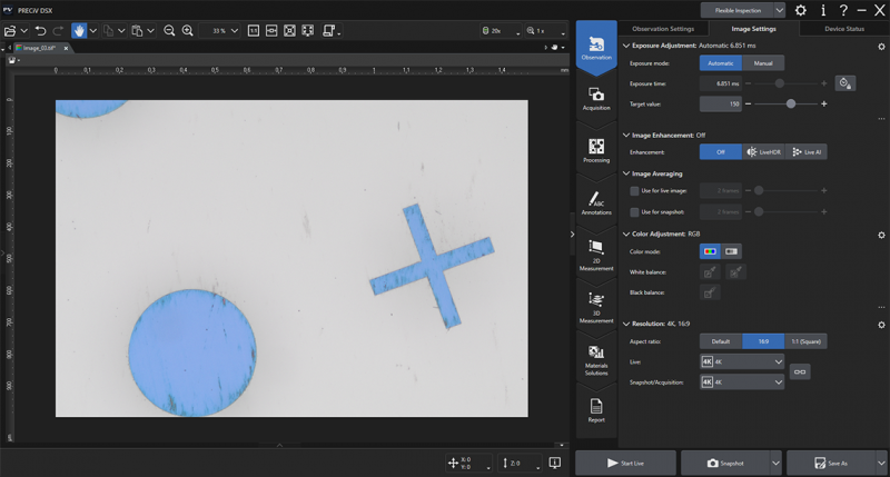 Create custom workflows using EZ mode on the DSX2000 digital microscope