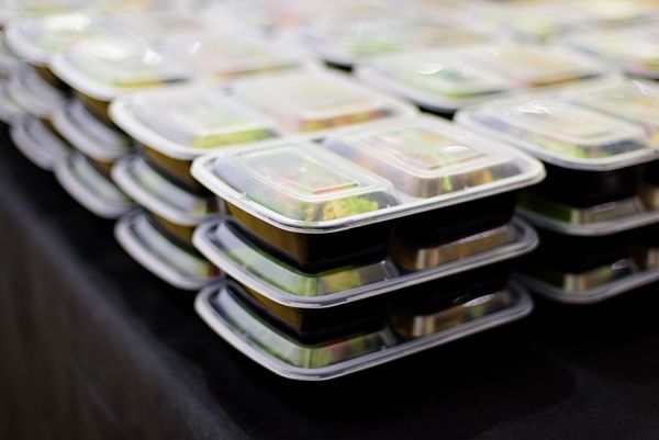 Bandeja de plástico para comida